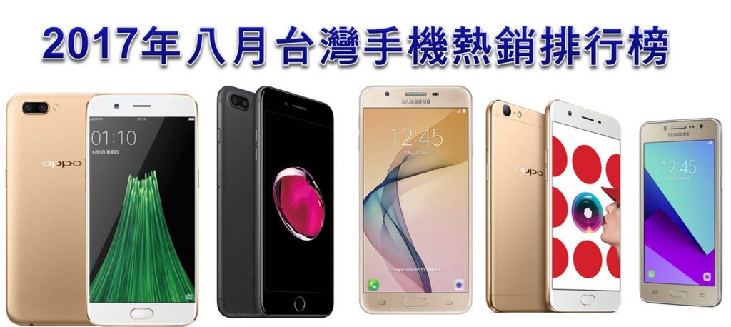 台灣八月份手機Top 10品牌與Top20熱銷機型排行榜 - 電腦王阿達