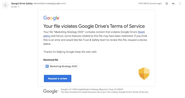 Google Drive新規定上路，違規將收警告郵件並禁止分享連結 - 電腦王阿達