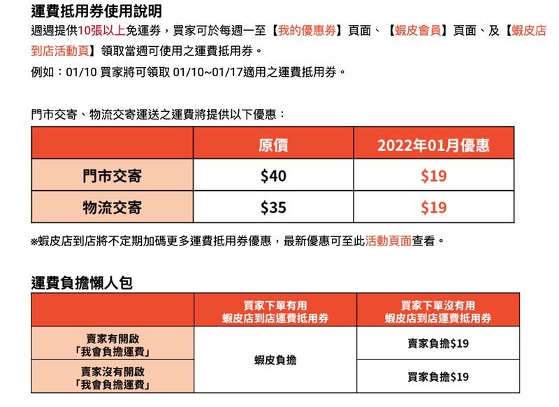 蝦皮購物「蝦皮店到店」2022年1月1日起取消店到店免運優惠! - 電腦王阿達