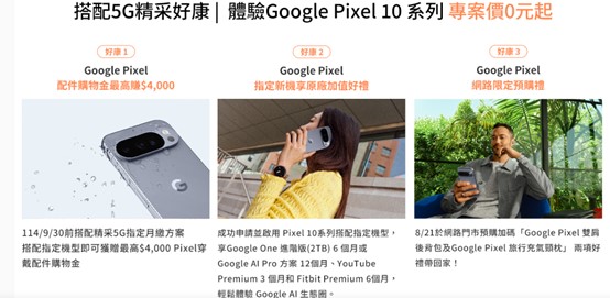 Google Pixel 10系列新機價格、功能規格與電信資費方案懶人包 - 電腦王阿達