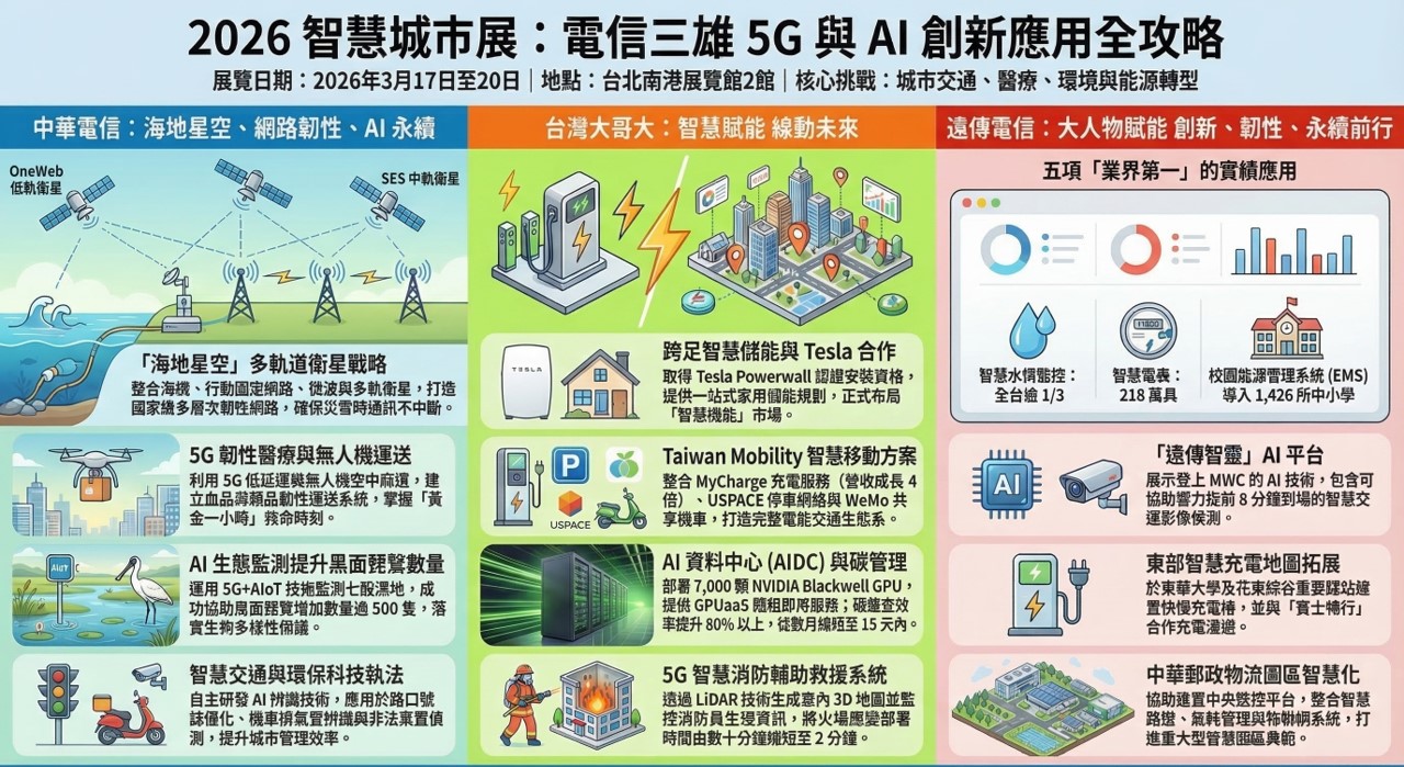 電信三雄2026年智慧城市展暨淨零城市展懶人包 - 電腦王阿達 電信三雄2026年智慧城市展暨淨零城市展懶人包 - 電腦王阿達