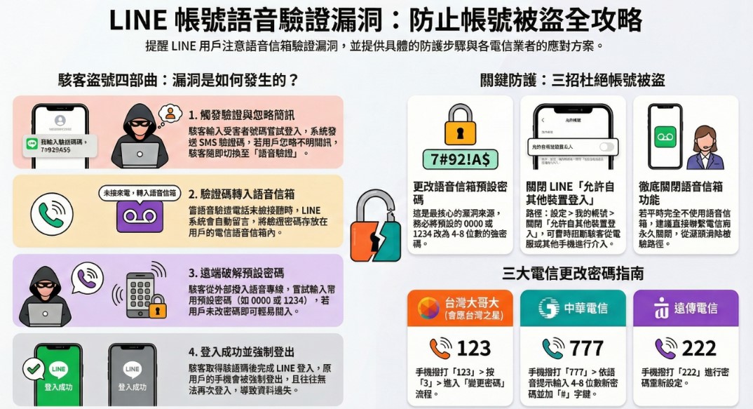 LINE爆出語音驗證漏洞導致大量帳號被登出，該關閉語音信箱功能? - 電腦王阿達