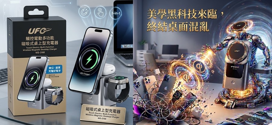 enerpad UFO三合一磁吸桌上型充電器,震撼上市! - 電腦王阿達 enerpad UFO三合一磁吸桌上型充電器,震撼上市! - 電腦王阿達