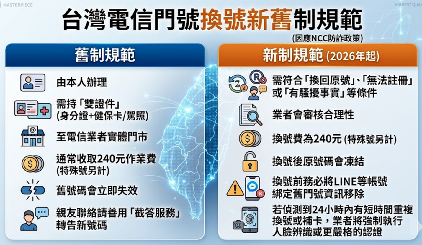 電信門號2026年換號新舊制差異 - 電腦王阿達 電信門號2026年換號新舊制差異 - 電腦王阿達