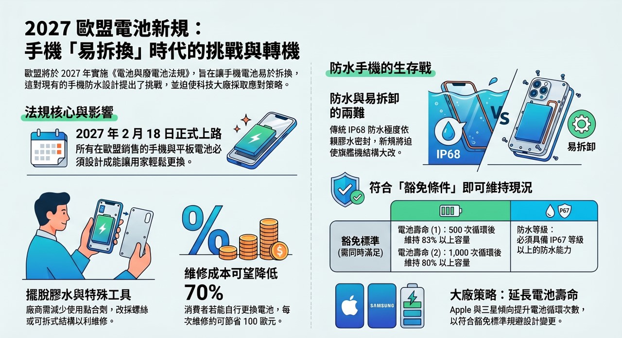 手機重回秒換電池設計,防水機將消失嗎? 歐盟2027年實施新電池影響懶人包 - 電腦王阿達 手機重回秒換電池設計,防水機將消失嗎? 歐盟2027年實施新電池影響懶人包 - 電腦王阿達