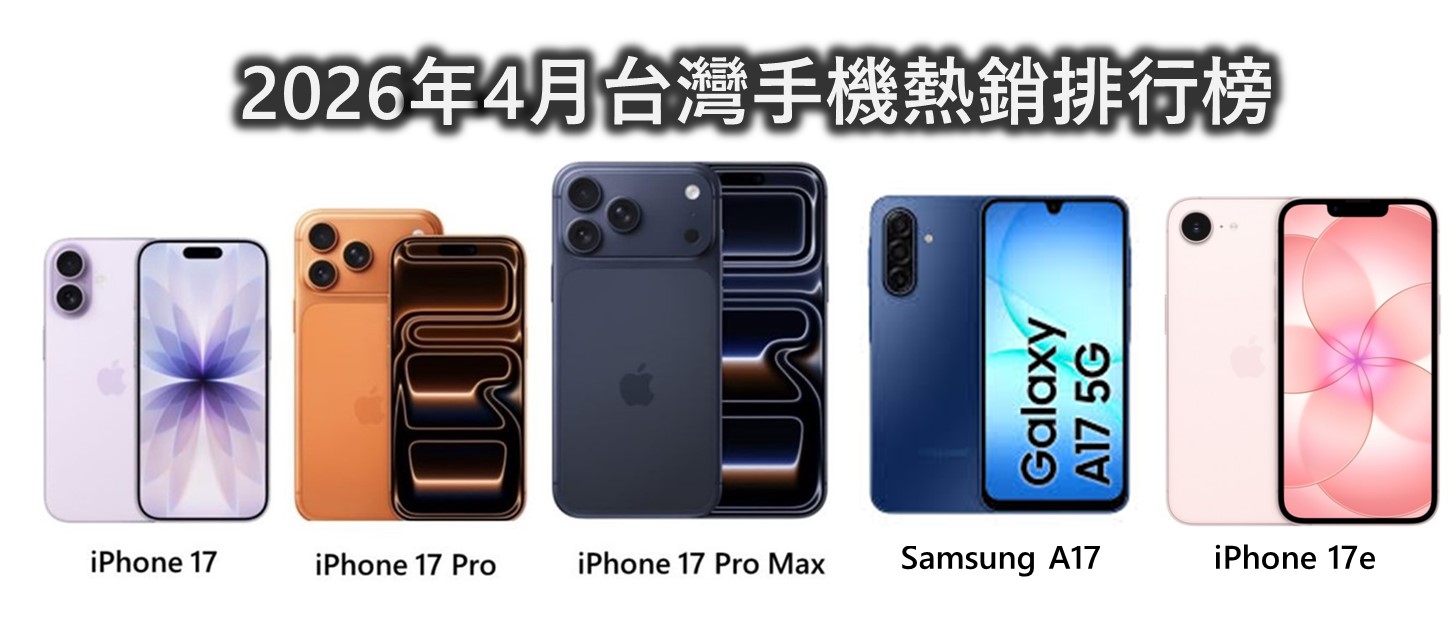 台灣2026年4月熱銷手機排行榜 - 電腦王阿達 台灣2026年4月熱銷手機排行榜 - 電腦王阿達