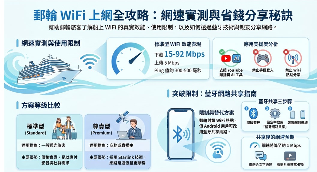 郵輪WiFi上網效果好嗎? 可以免費分享給同傳親友使用嗎? - 電腦王阿達 郵輪WiFi上網效果好嗎? 可以免費分享給同傳親友使用嗎? - 電腦王阿達
