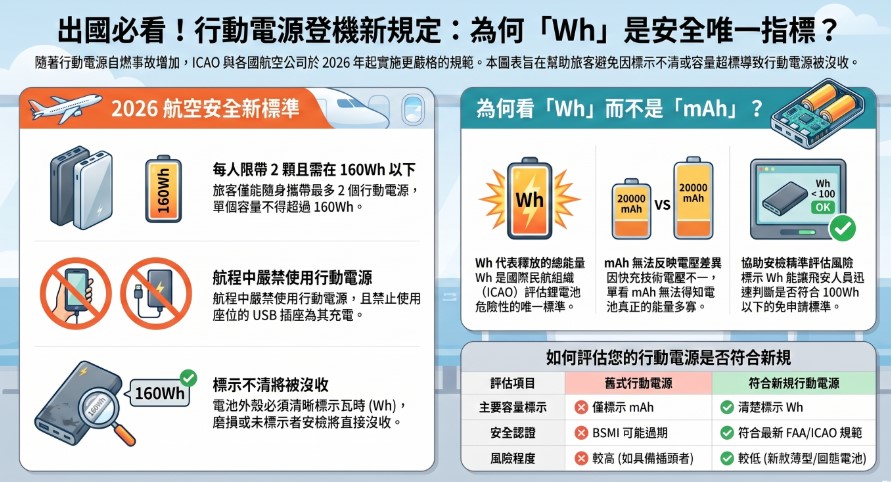 為何航空公司看行動電源容量是Wh，不是mAh? - 電腦王阿達