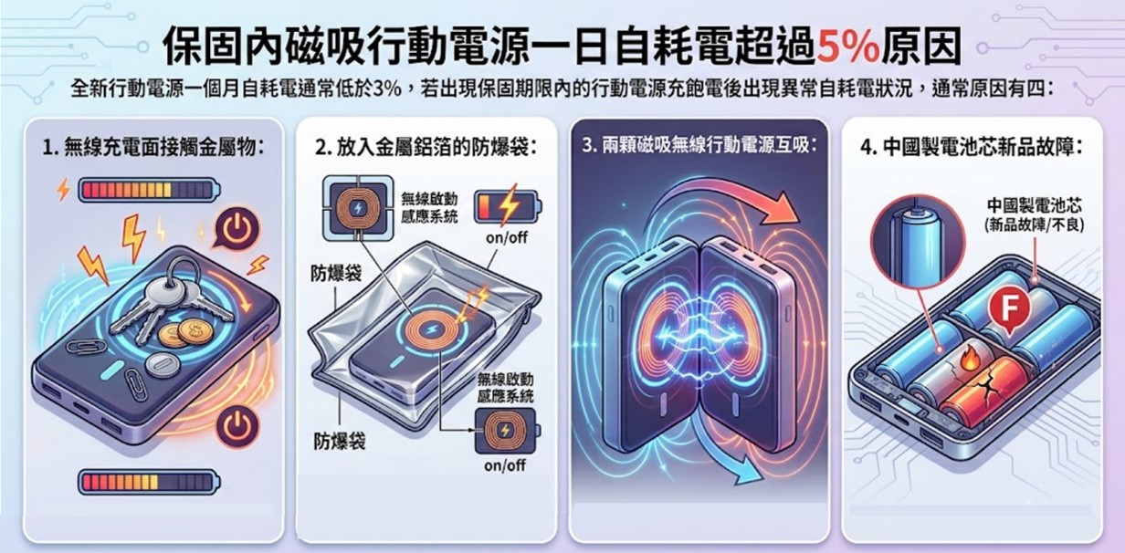 新買的無線磁吸式行動電源為何電力會無故損耗? - 電腦王阿達 新買的無線磁吸式行動電源為何電力會無故損耗? - 電腦王阿達