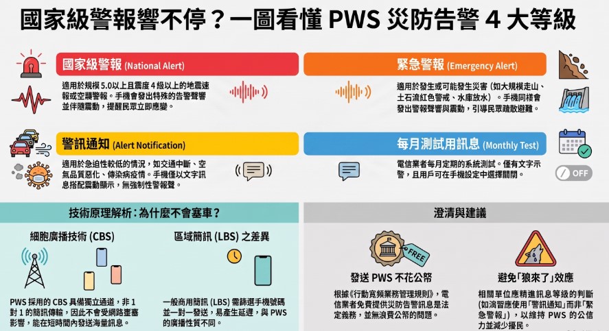 PWS告警訊息種類與差異 - 電腦王阿達 PWS告警訊息種類與差異 - 電腦王阿達