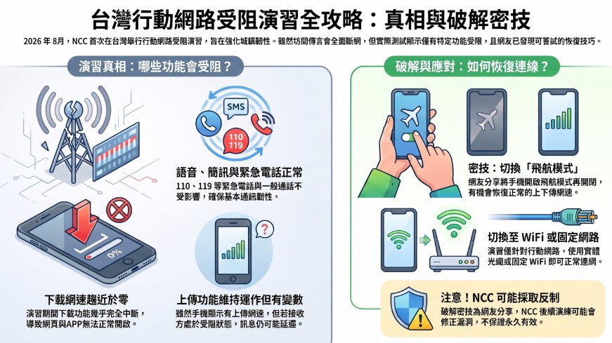 台灣首次行動網路受阻演習,實際網速表現與破解密技 - 電腦王阿達 台灣首次行動網路受阻演習,實際網速表現與破解密技 - 電腦王阿達